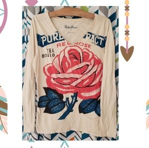 Lucky Brand graphic shirt with Rose